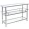 Portico 52" Wide Chrome and Glass Modern Console Table
