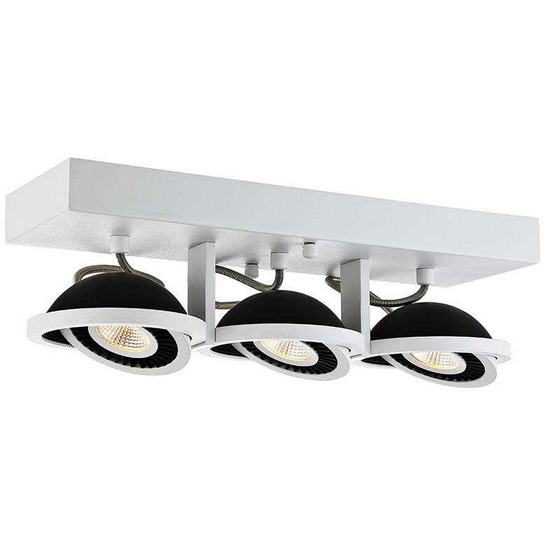Image 2 Vision 3-Light White and Black Linear LED Track Fixture