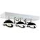 Vision 3-Light White and Black Linear LED Track Fixture