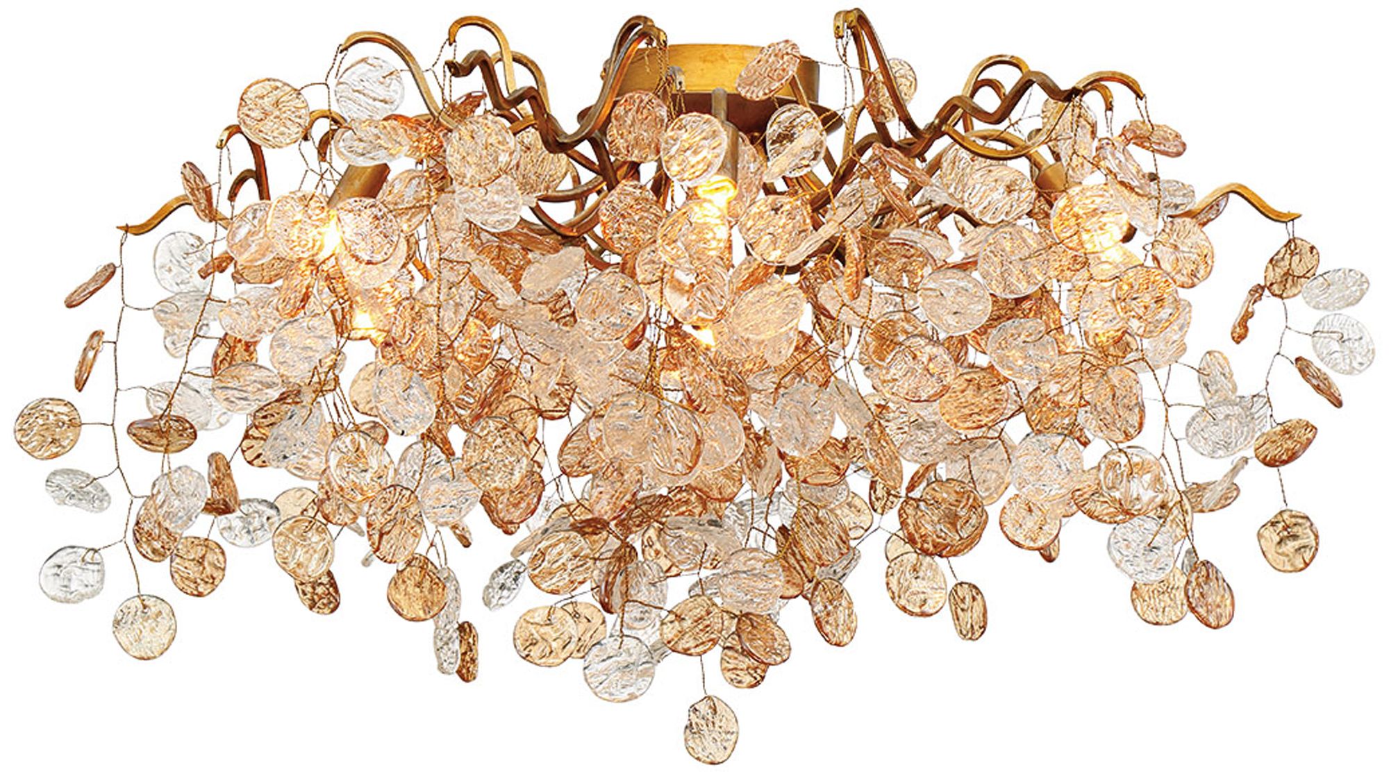 Eurofase Campobasso 27 1/4" Wide Gold 7-Light Ceiling Light