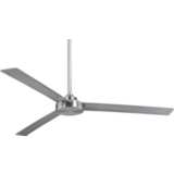 62&quot; Minka Aire Roto XL Brushed Aluminum Outdoor Fan with Wall Control
