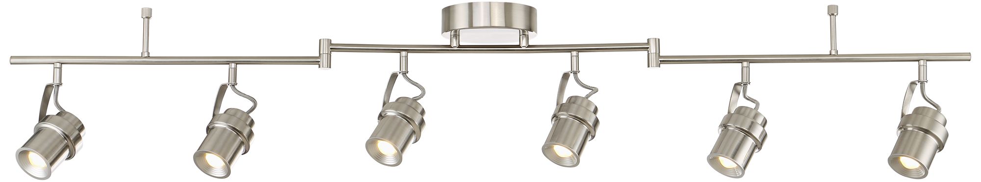 Pro Track Gladstone 6Light Nickel LED Track Light Kit 9G410 Lamps