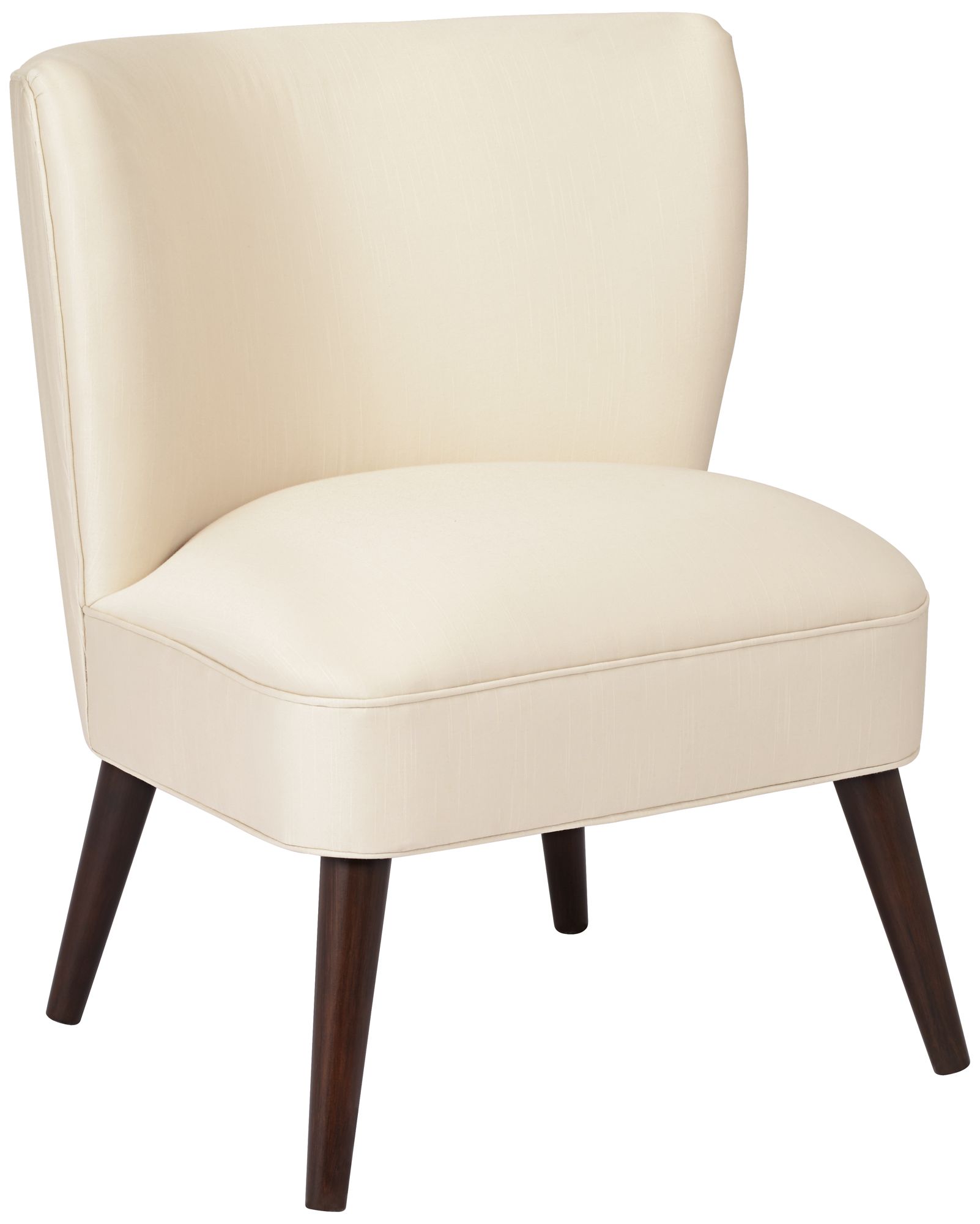 Chablis Shantung Parchment Modern Pleated Chair