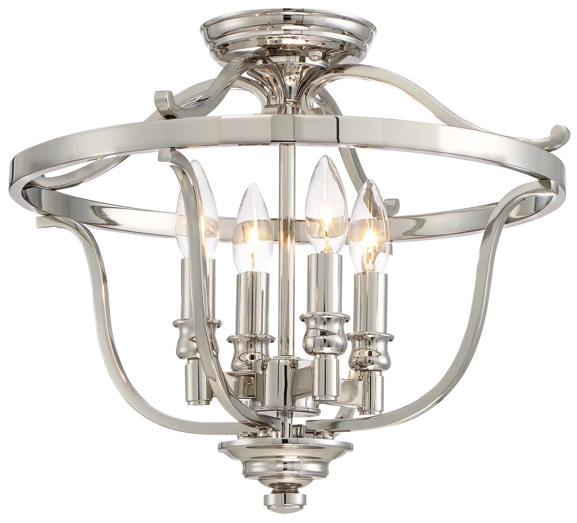 Audrey's Point 17 1/4" Wide Polished Nickel Ceiling Light 9G902