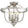 Audrey's Point 17 1/4" Wide Polished Nickel Ceiling Light