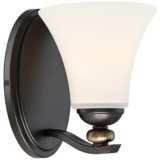 Shadow Glen 8&quot; High Lathan Bronze Wall Sconce