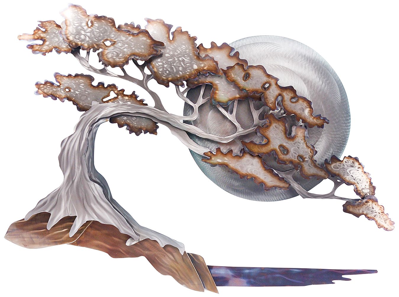 Moonlight Cypress 41" Wide Metal Wall Art