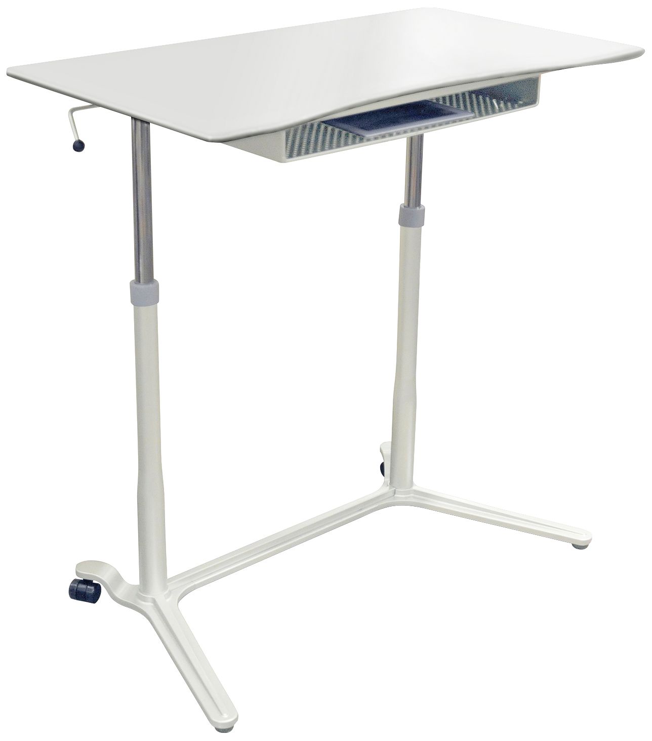 204 Collection 38 Wide White Adjustable Stand Up Desk 9h037