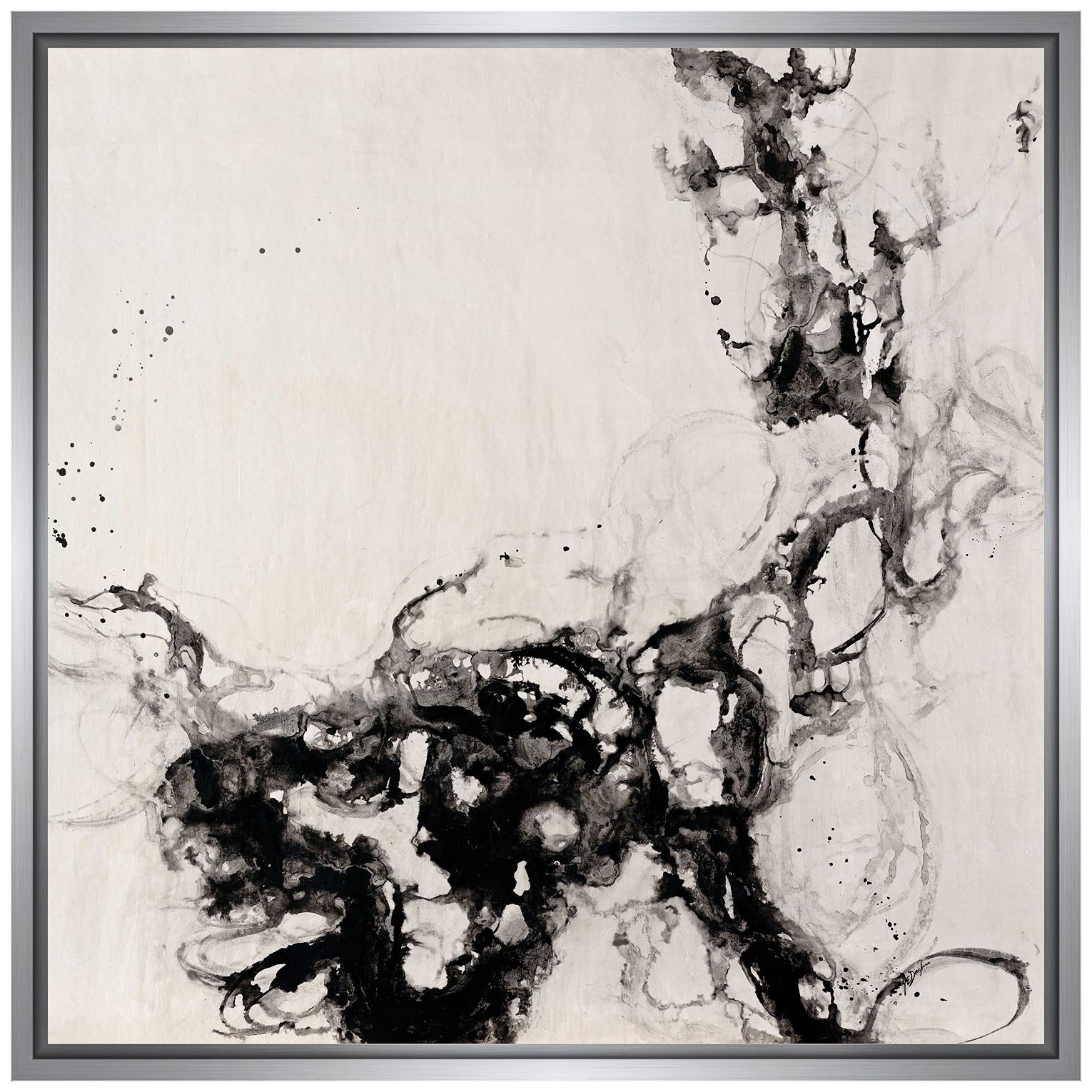 Smoke II 37 1/2" Square Abstract Giclee Canvas Wall Art