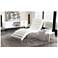 Bardot 58" Wide White Bonded Leather Modern Chaise Lounge Chair