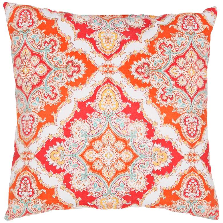 Image 1 Jaipur Veranda Tribal Tile Red 18" Square Decorative Pillow