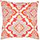 Jaipur Veranda Tribal Tile Red 18" Square Decorative Pillow