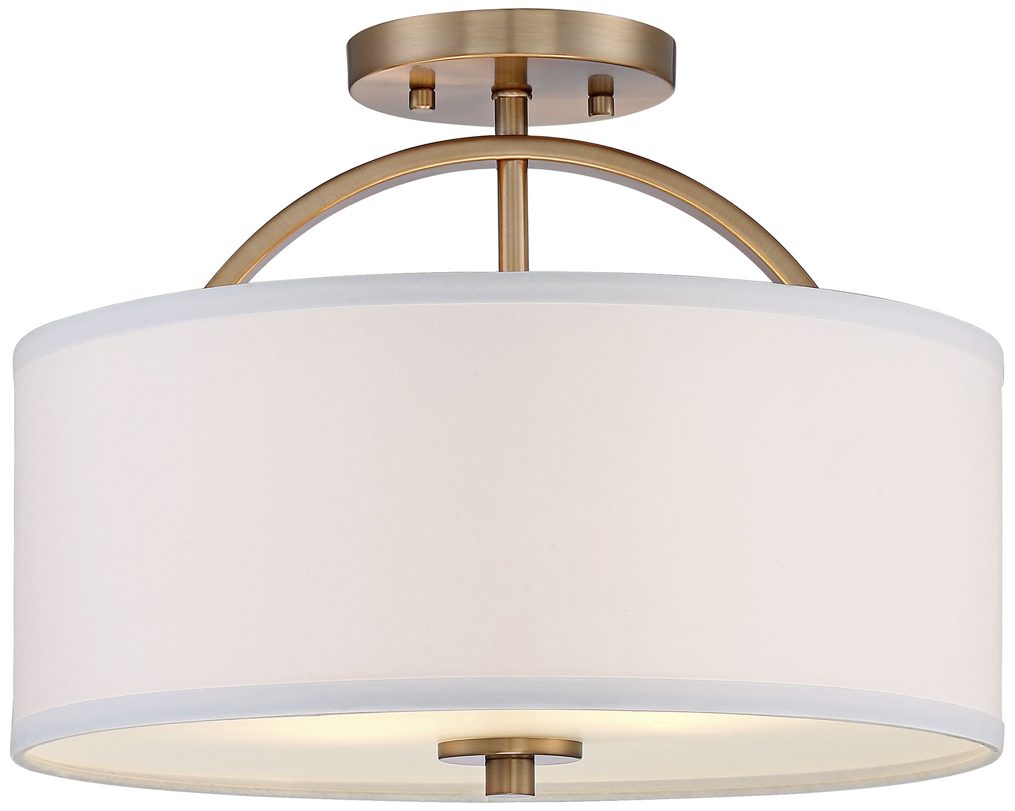 Possini Euro Halsted 15" Wide Warm Brass Ceiling Light 9H792 Lamps