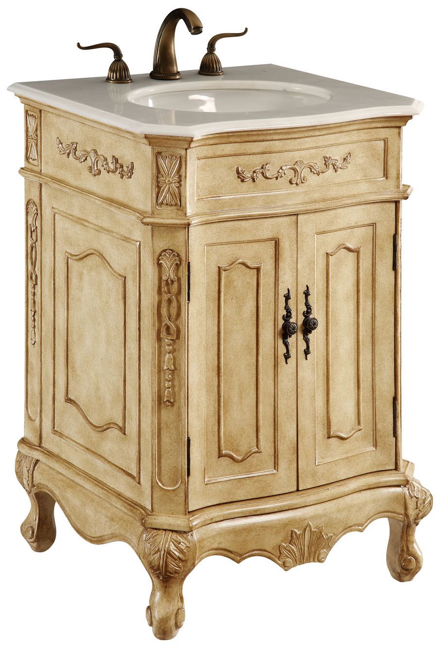 Danville 24" Wide Antique Beige 2-Door Single Sink Vanity