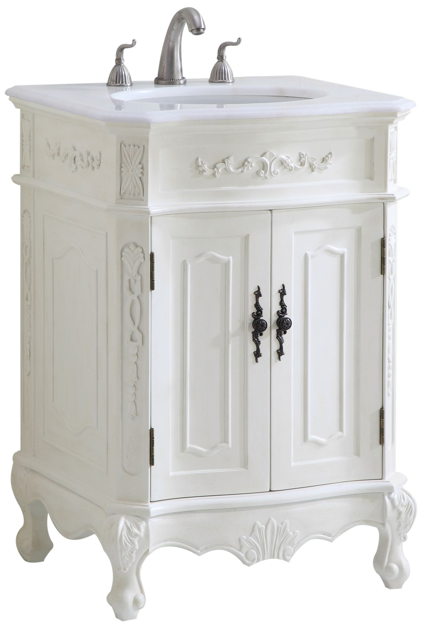 Danville 24" Wide Antique White 2-Door Single Sink Vanity