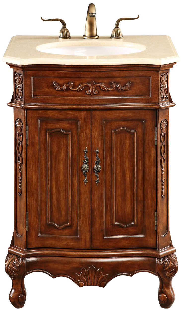 Danville 24" Wide Brown 2-Door Single Sink Vanity