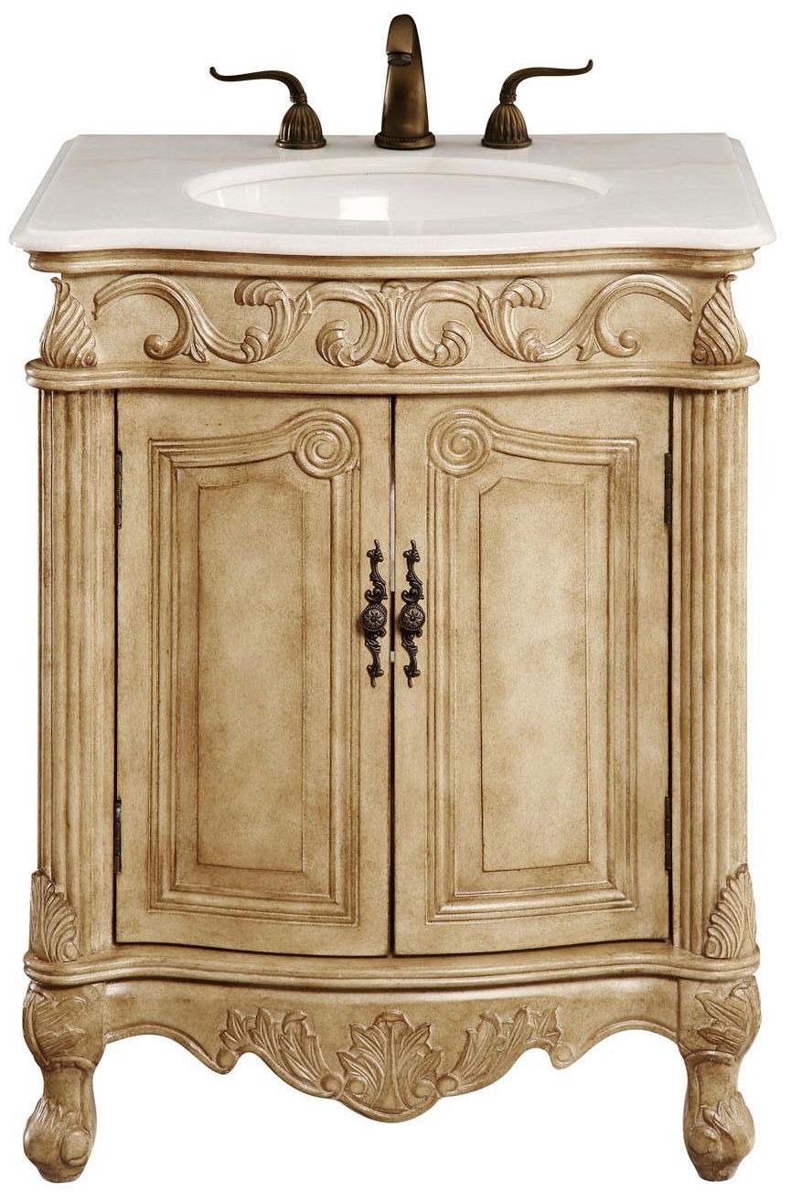 Danville 27" Wide Antique Beige 2-Door Single Sink Vanity