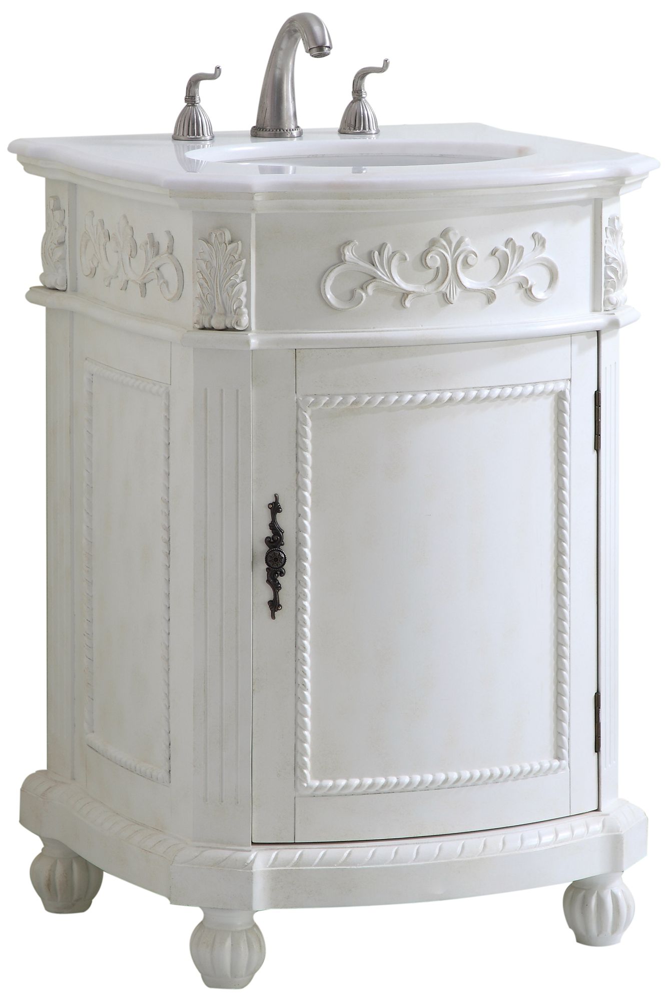 Danville 24" Wide Antique White 1-Door Single Sink Vanity