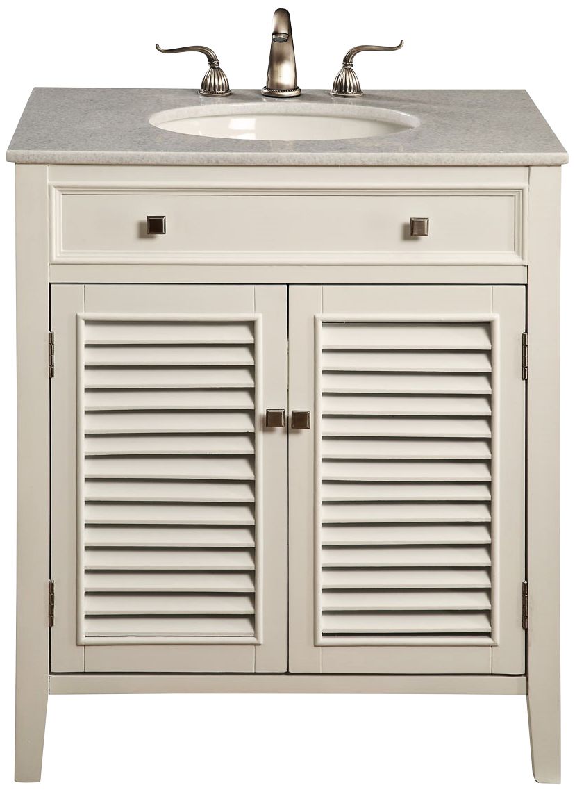 Cape Cod 30" Wide White 2-Door Single Sink Vanity