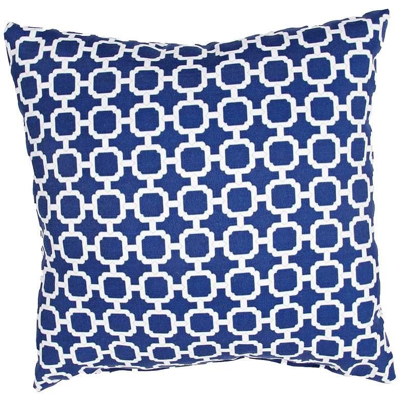 Jaipur Veranda Chain Blue 18&quot; Indoor-Outdoor Pillow
