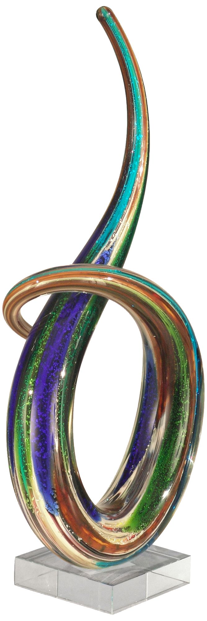 Dale Tiffany Cieza 14 1/2" High Multi-Color Art Glass Sculpture