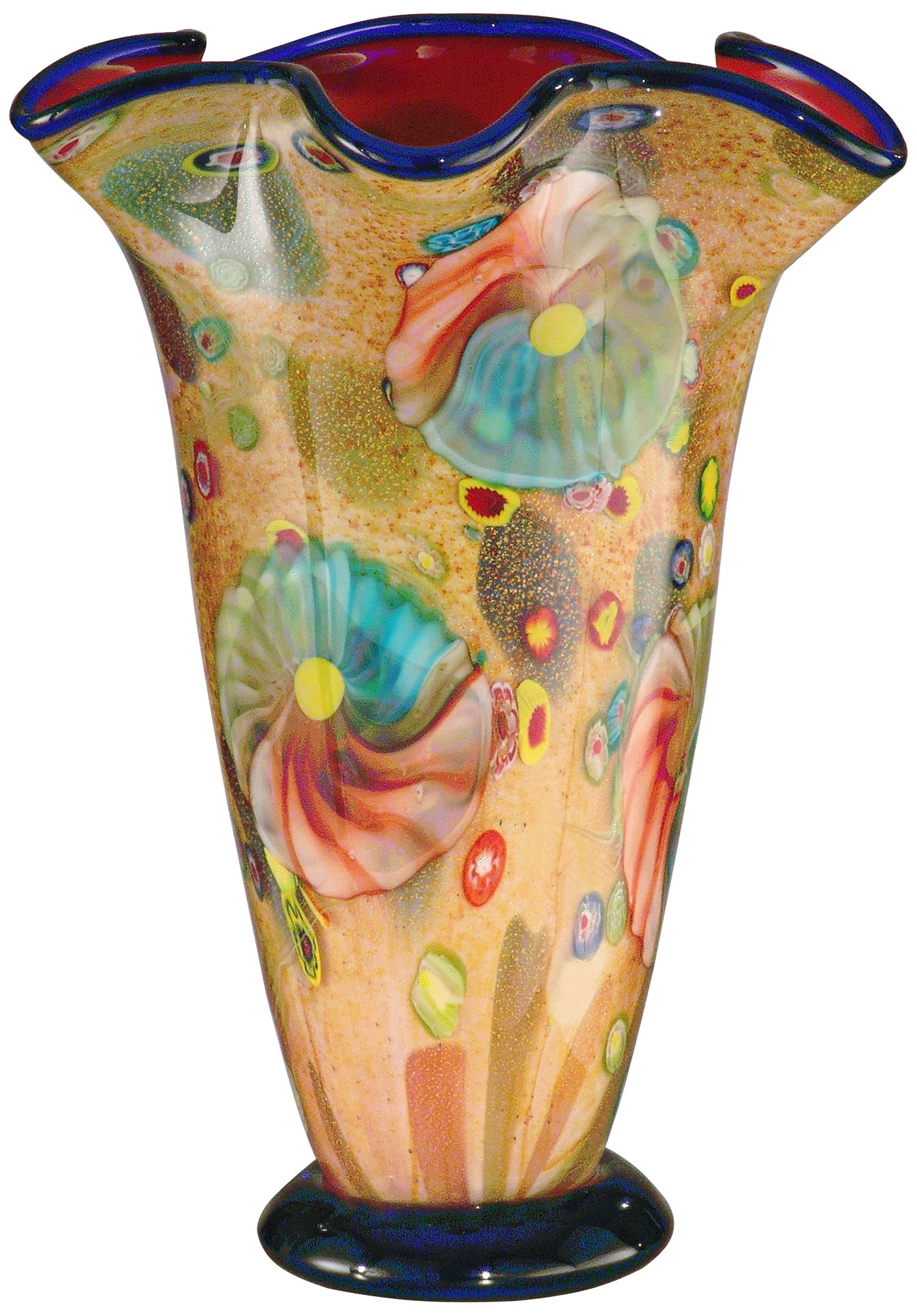 Coast Sand 14" High Modern Art Glass Vase by Dale Tiffany