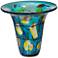 Imagination Multi-Color Blue 9 1/2" High Art Glass Vase