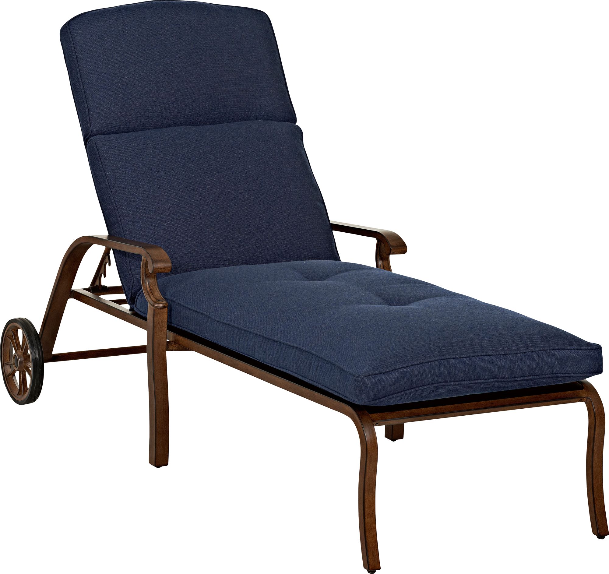Klaussner Trisha Yearwood Denim Fabric Coffee Outdoor Chaise