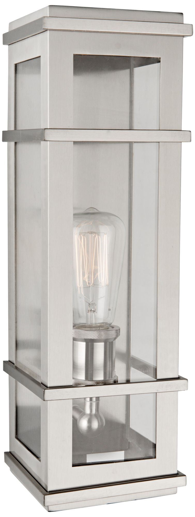 Granger Square 16" High Stainless Steel Outdoor Wall Light