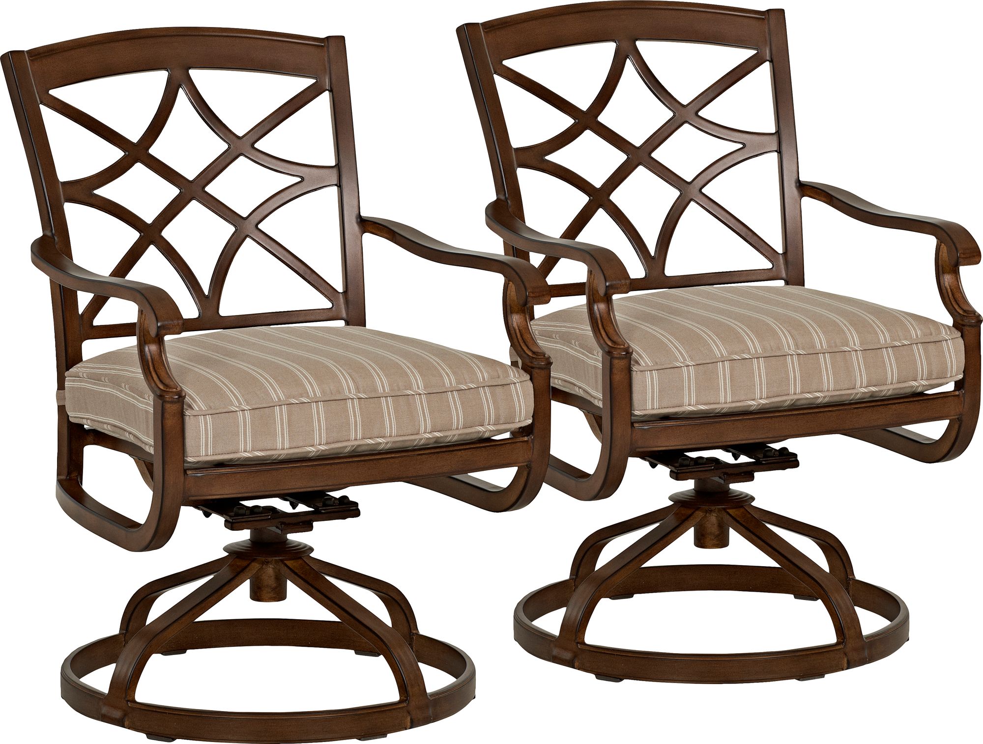 Trisha Yearwood Coffee Outdoor Rocking Dining Chair Set of 2
