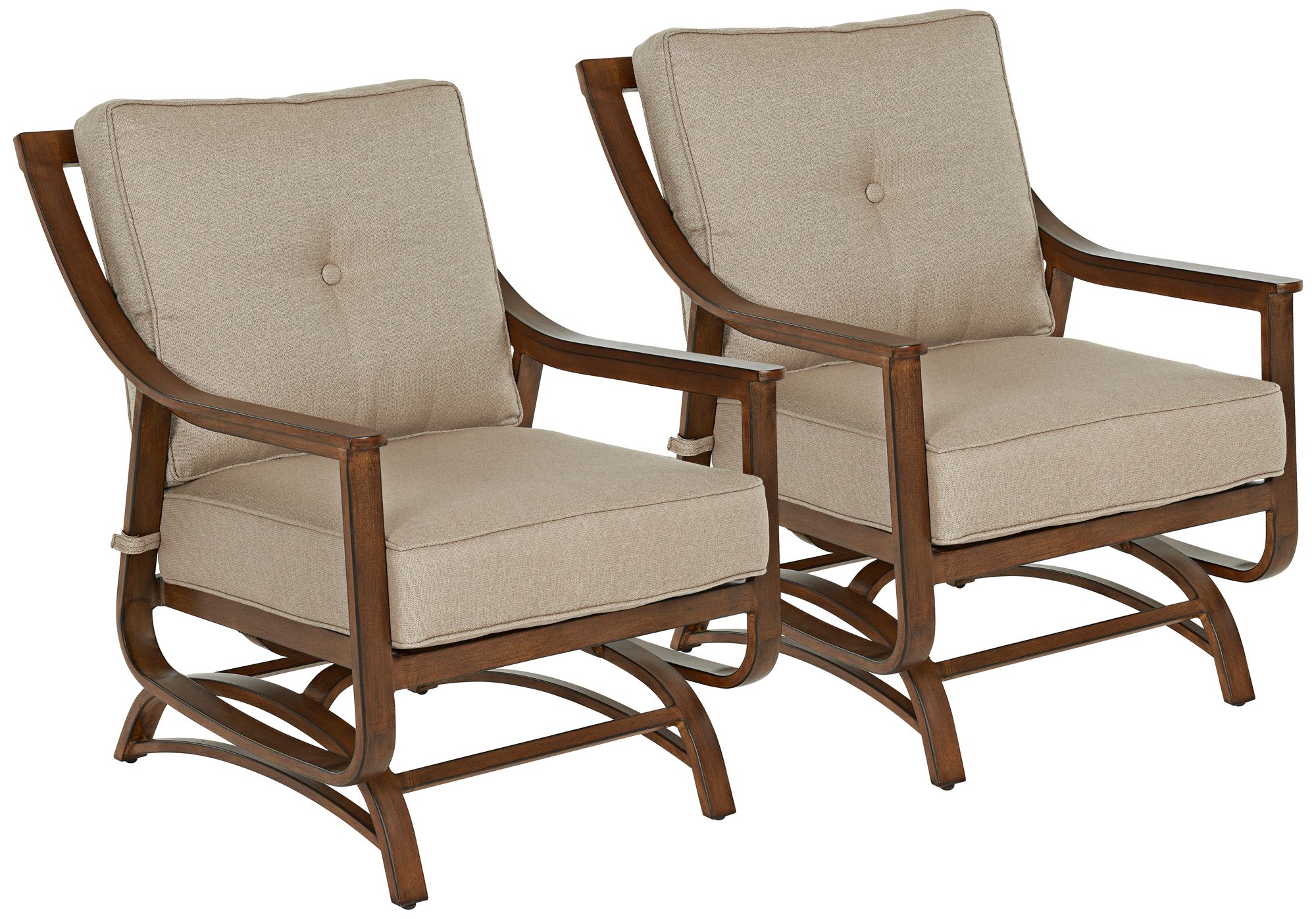 Trisha Yearwood Beige Outdoor Rocker Chair Set of 2