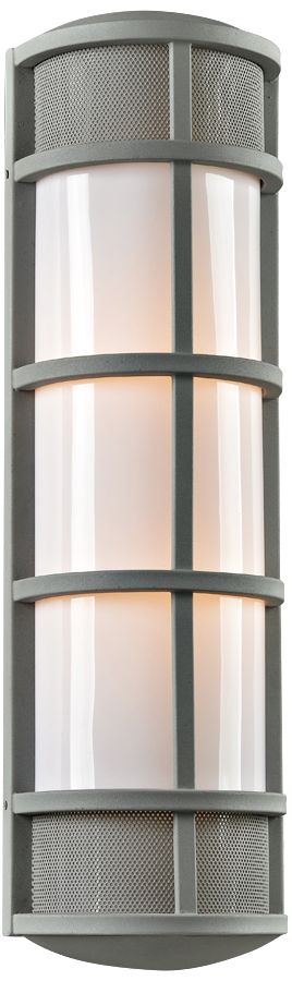 Olsay 27" High Silver Capsule Outdoor Wall Light