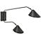Serpa 20" High French Black Double Arm Wall Lamp