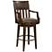 Harbor Springs 30 1/2" Brown Faux Leather Swivel Barstool