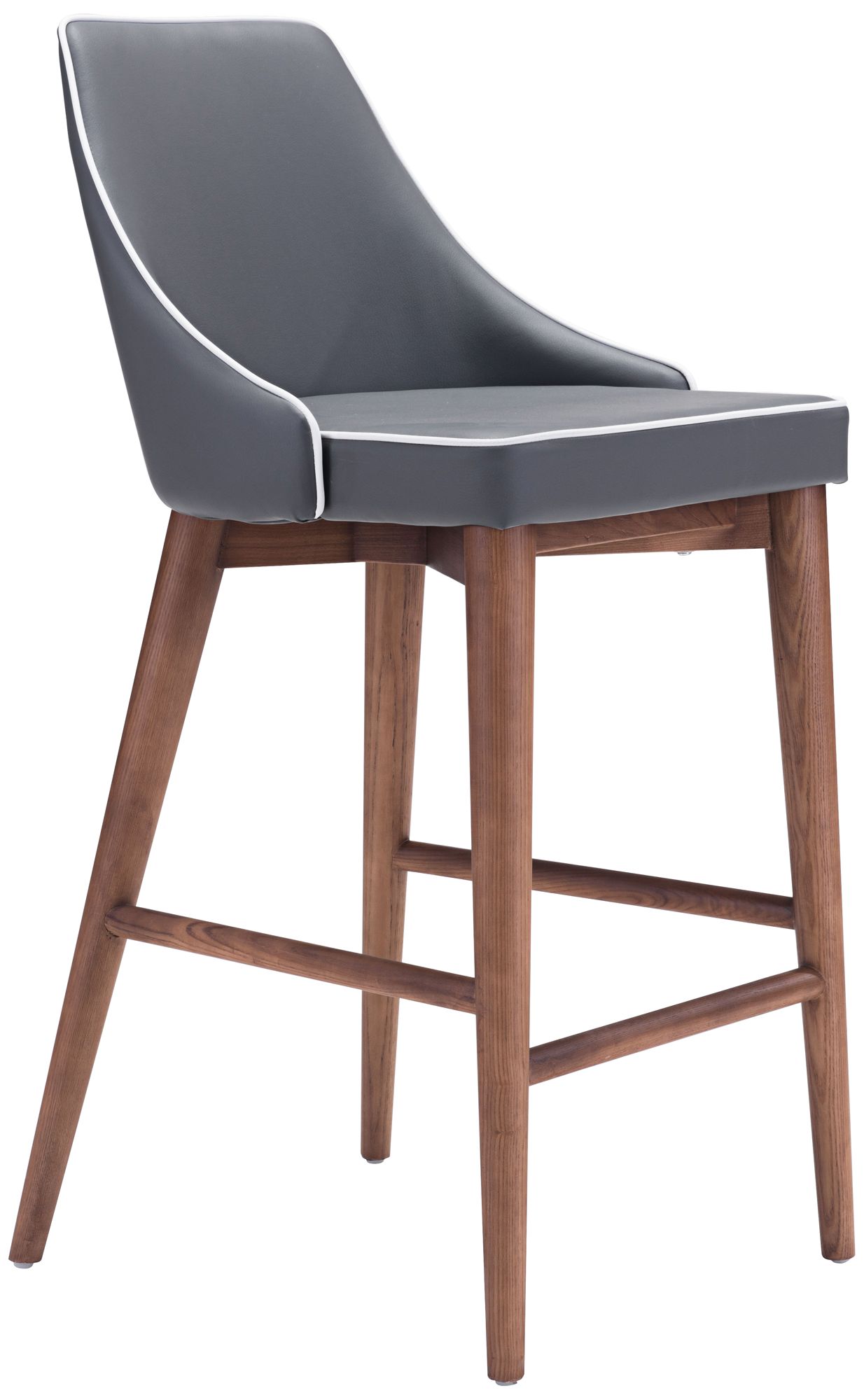 Zuo Moor 26" Dark Gray Leatherette Metal Counter Chair