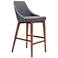 Zuo Moor 26" Dark Gray Leatherette Metal Counter Chair