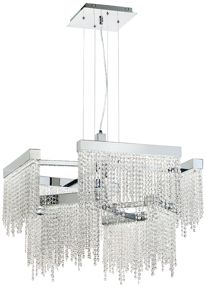 Eurofase Rossi 28 1/2" Wide Chrome 8-LED Crystal Chandelier