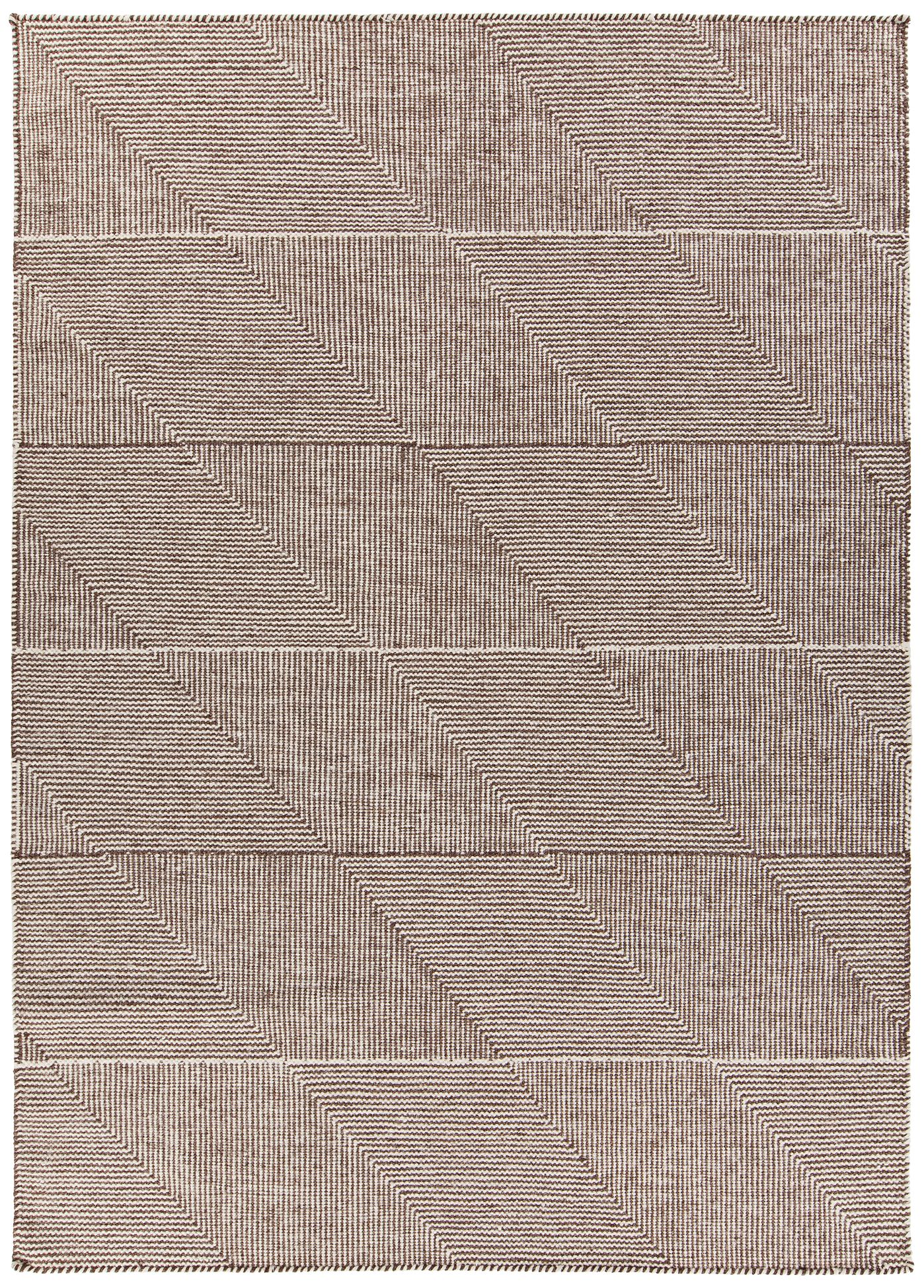 Chandra Bristol Brown and White Wool Area Rug