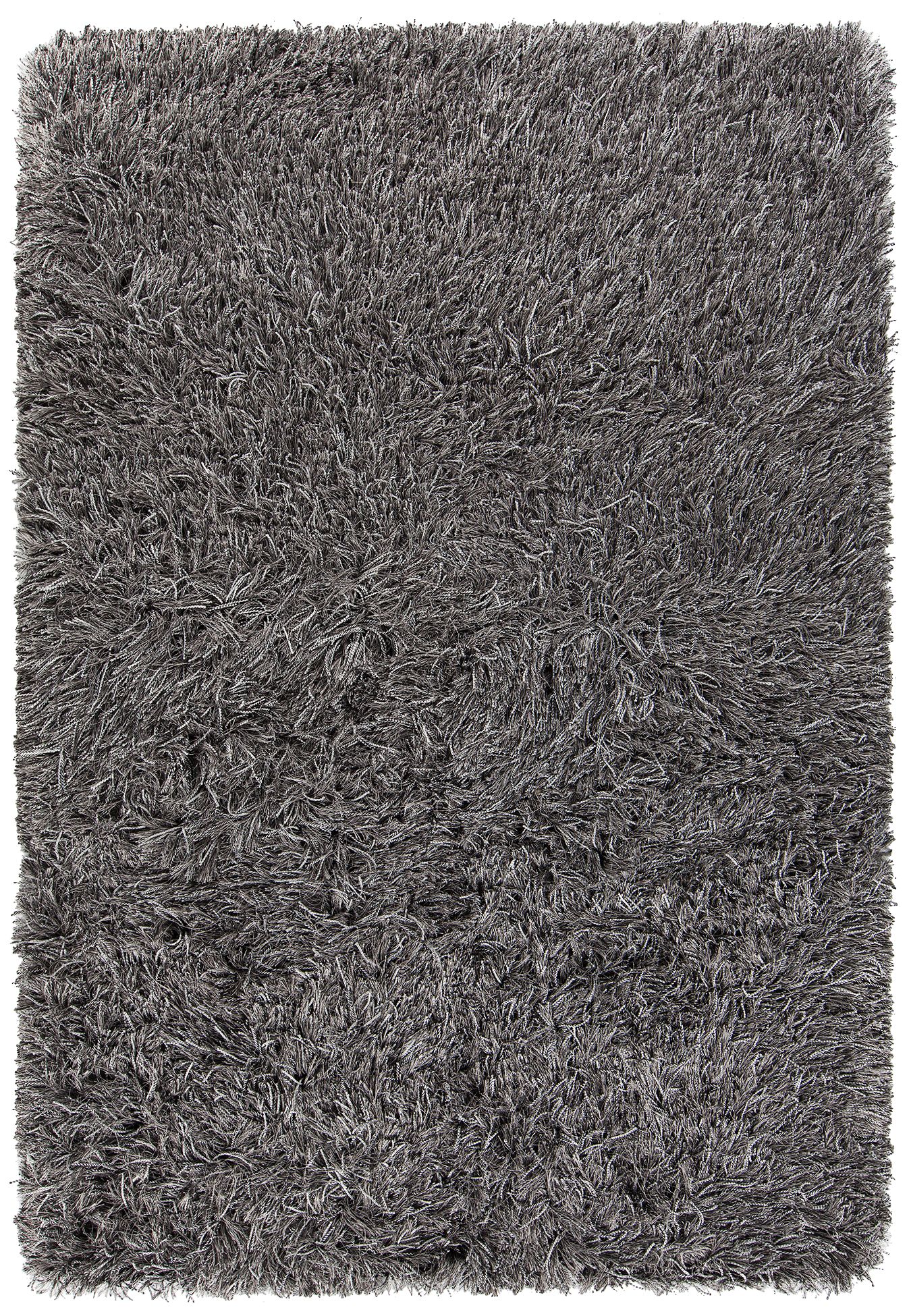 Chandra Onex Gray and Black Shag Area Rug