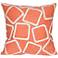 Visions I Squares Coral 20" Square Indoor-Outdoor Pillow