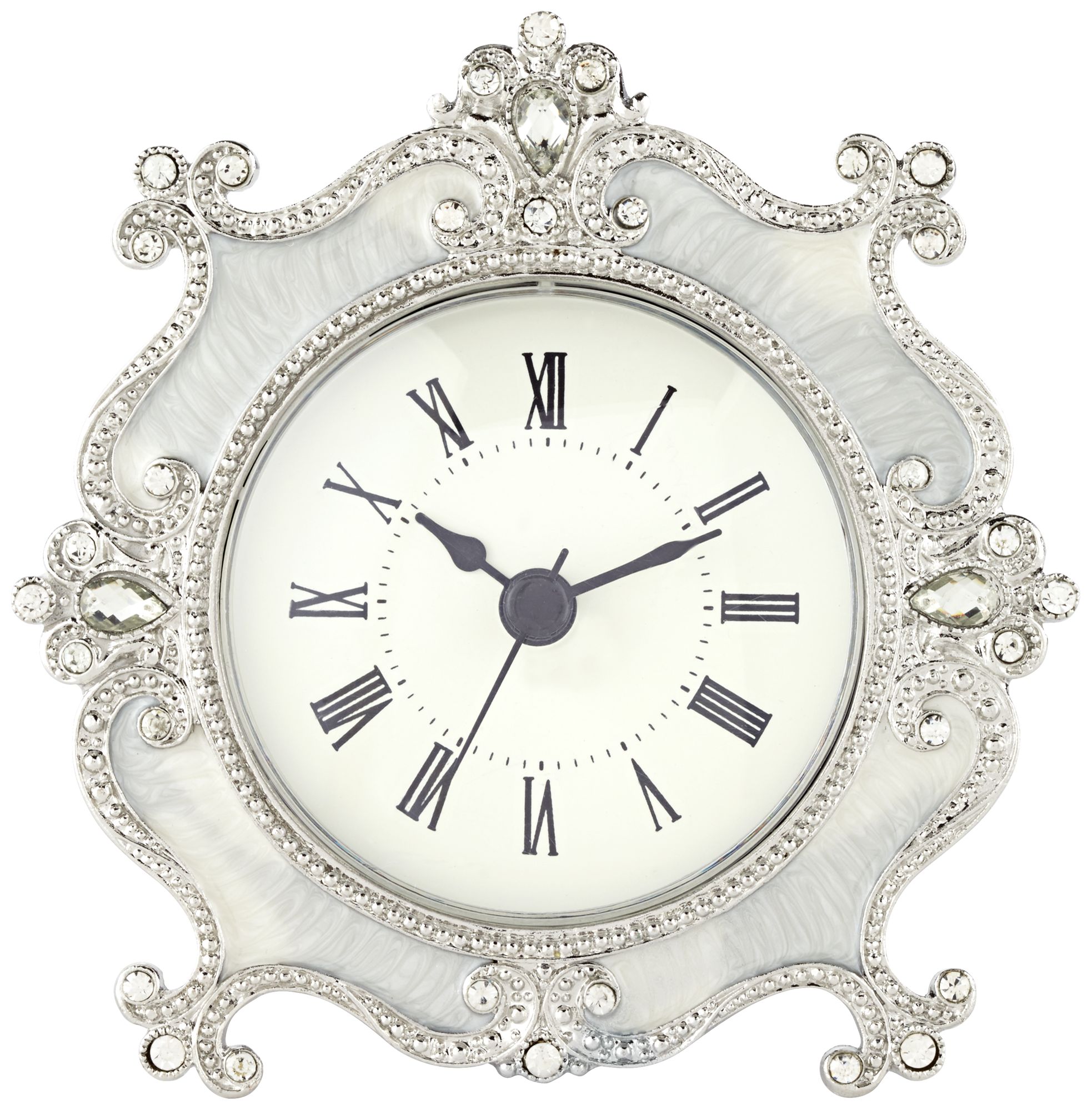 Corboux Ivory 5" Wide Table Clock
