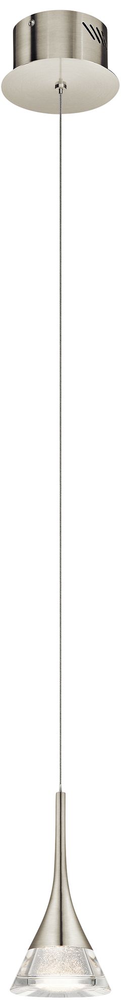 Brushed Nickel Mini Pendant Light elan kabru 4 3 4 w led brushed nickel mini pendant light 9k593 lamps plus