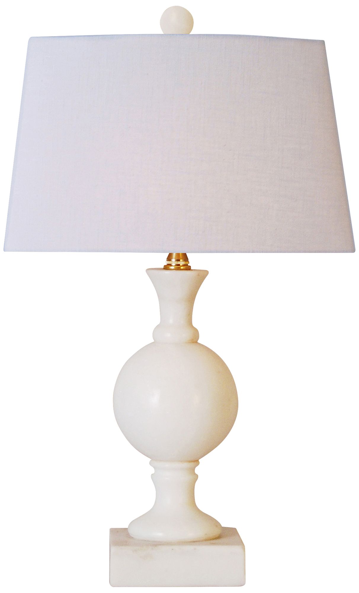 small white table lamp