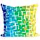 Visions II Ombre Tile Cool 20" Square Indoor-Outdoor Pillow