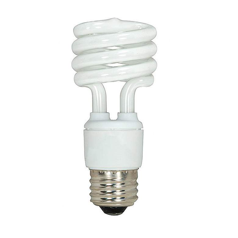 13 Watt Mini Spiral T2 Medium Base CFL Bulb