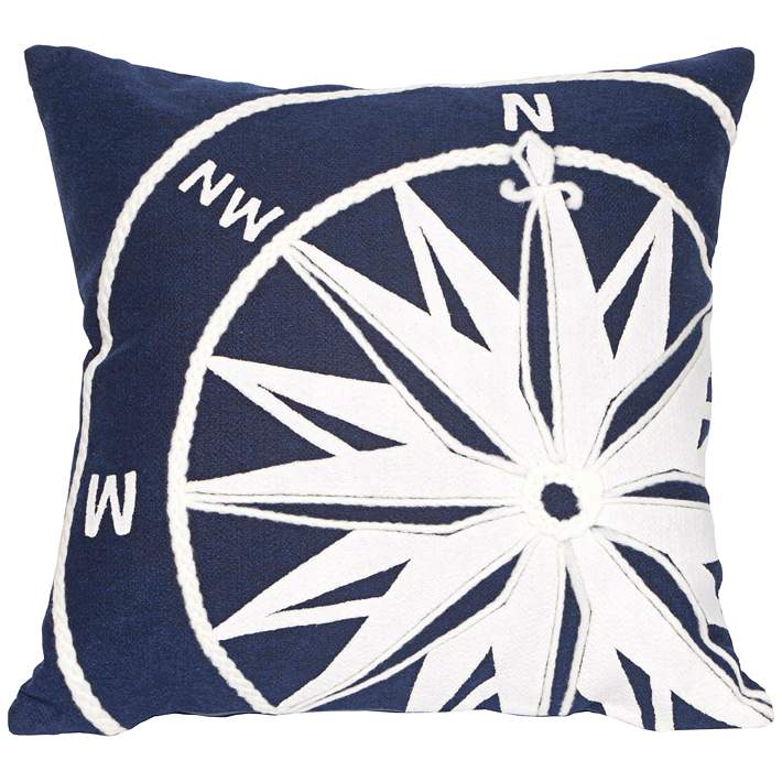 Visions Ii Compass Marine 20 Square, Nautical Themed Outdoor Pillows