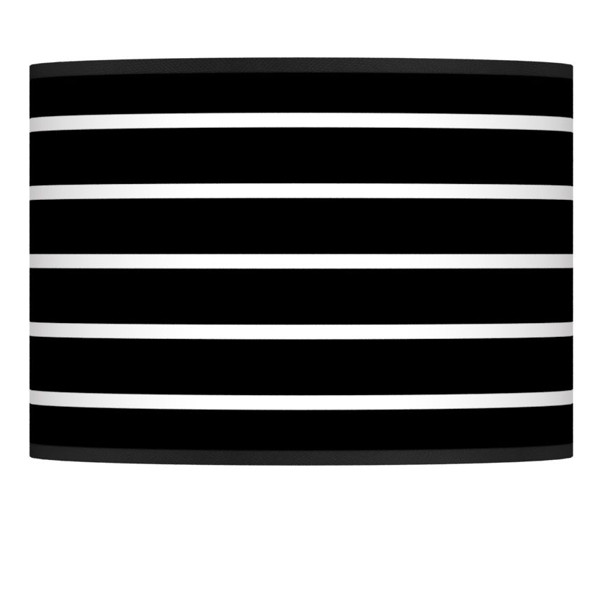 Bold Black Stripe Giclee Glow Lamp Shade 13.5x13.5x10 (Spider)