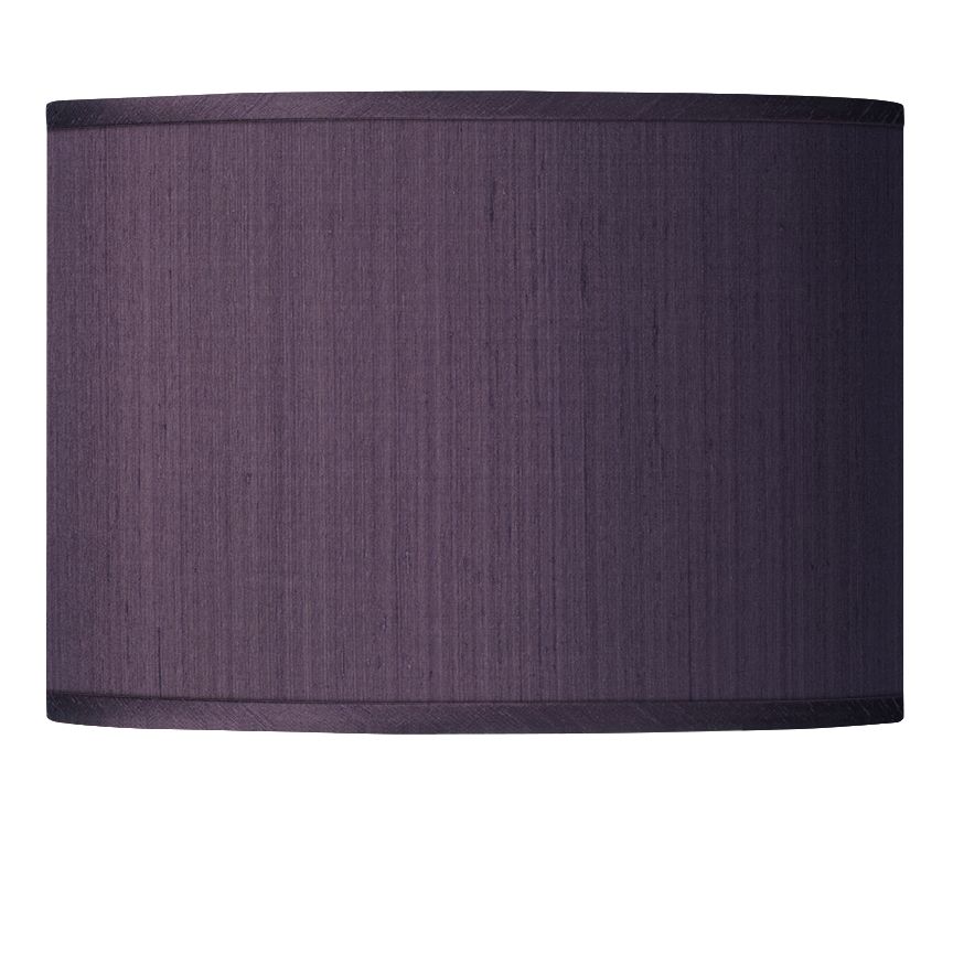 Eggplant Faux Silk Drum Shade 13.5X13.5X10 (Spider)