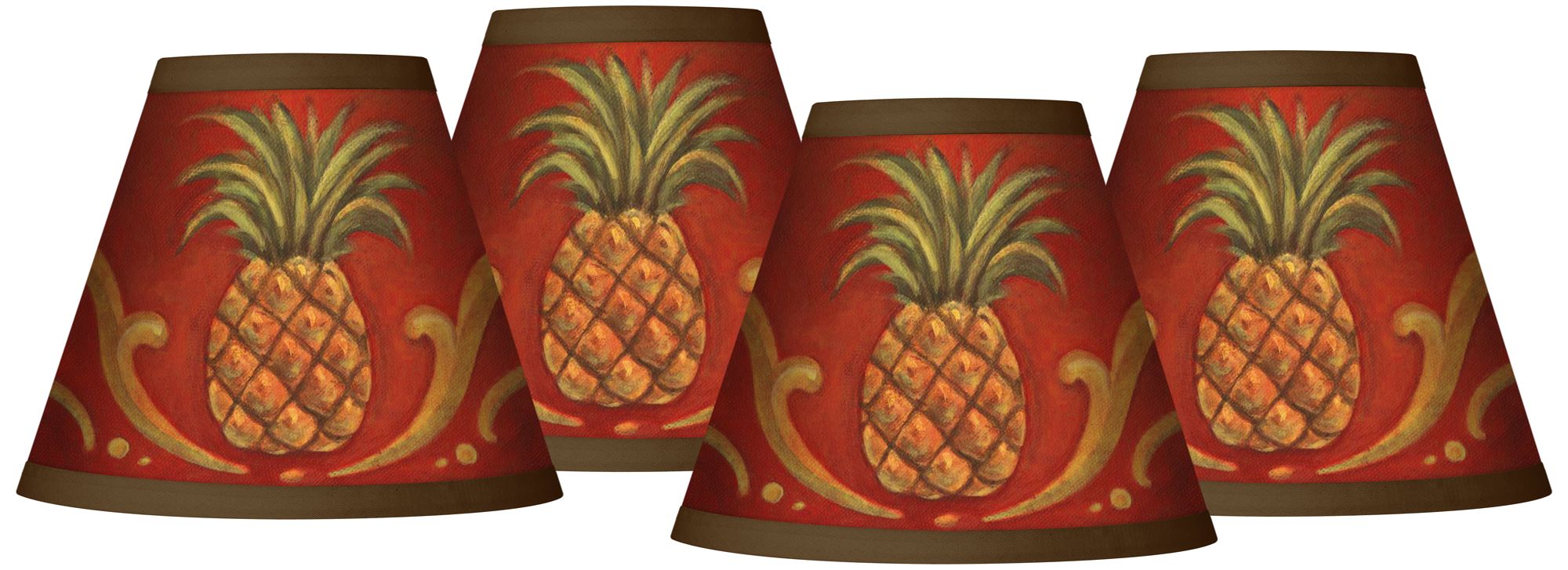 Royal Pineapples Giclee Set of Four Shades 3x6x5 (Clip-On)