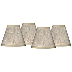 3.5-inch by 4.5-inch by 4.5-inch Meriville Gray Linen Clip On Chandelier Lamp Shades Gray, set of 6 3.5-inch by 4.5-inch by 4.5-inch Meriville Gray Linen Clip On Chandelier Lamp Shades Gray, set of 6